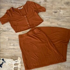 Free People Beach Set - Maxi Skirt / Crop Top - XS